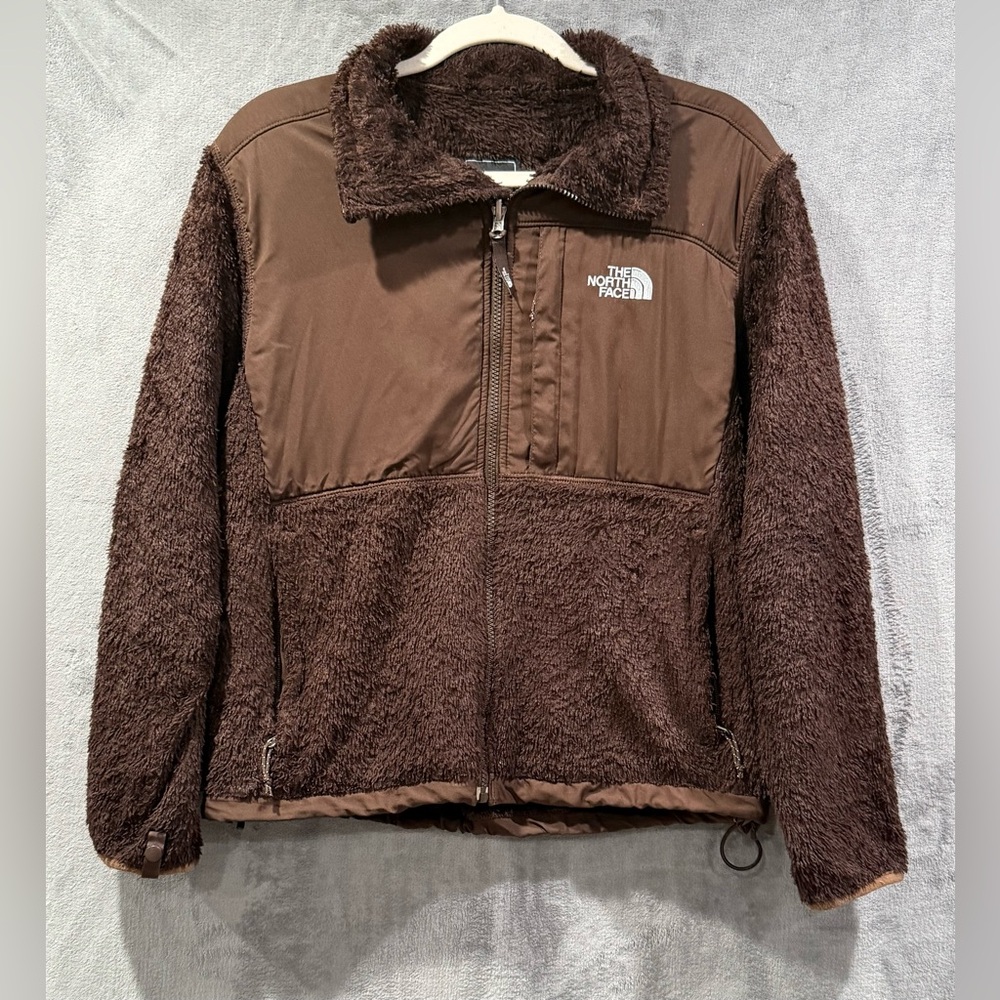 The North Face Summit Womens Size Medium Deep Pile Brown Fleece Jacket Polartec